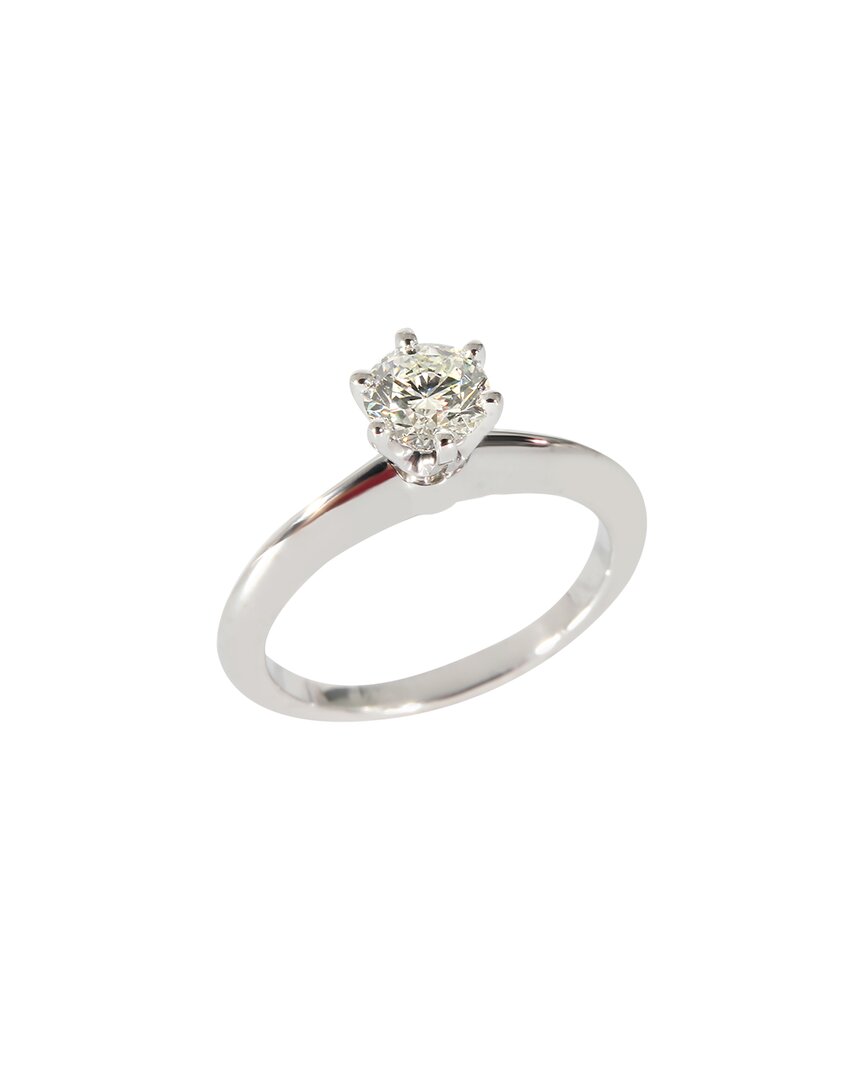 Tiffany & Co . Tiffany Setting Platinum Diamond Engagement Ring (authentic Pre-loved) In Metallic
