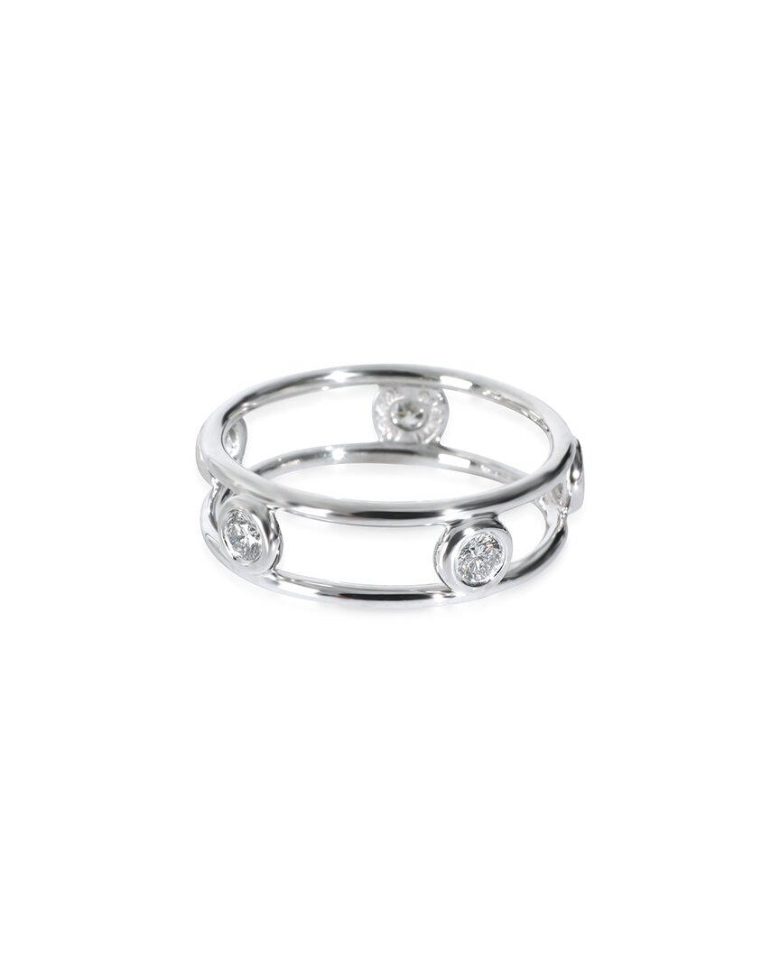 Tiffany & Co . Elsa Peretti Diamond By The Yard Platinum 0.50 Ct. Tw. Diamond Ring (authentic Pre-lov In Metallic