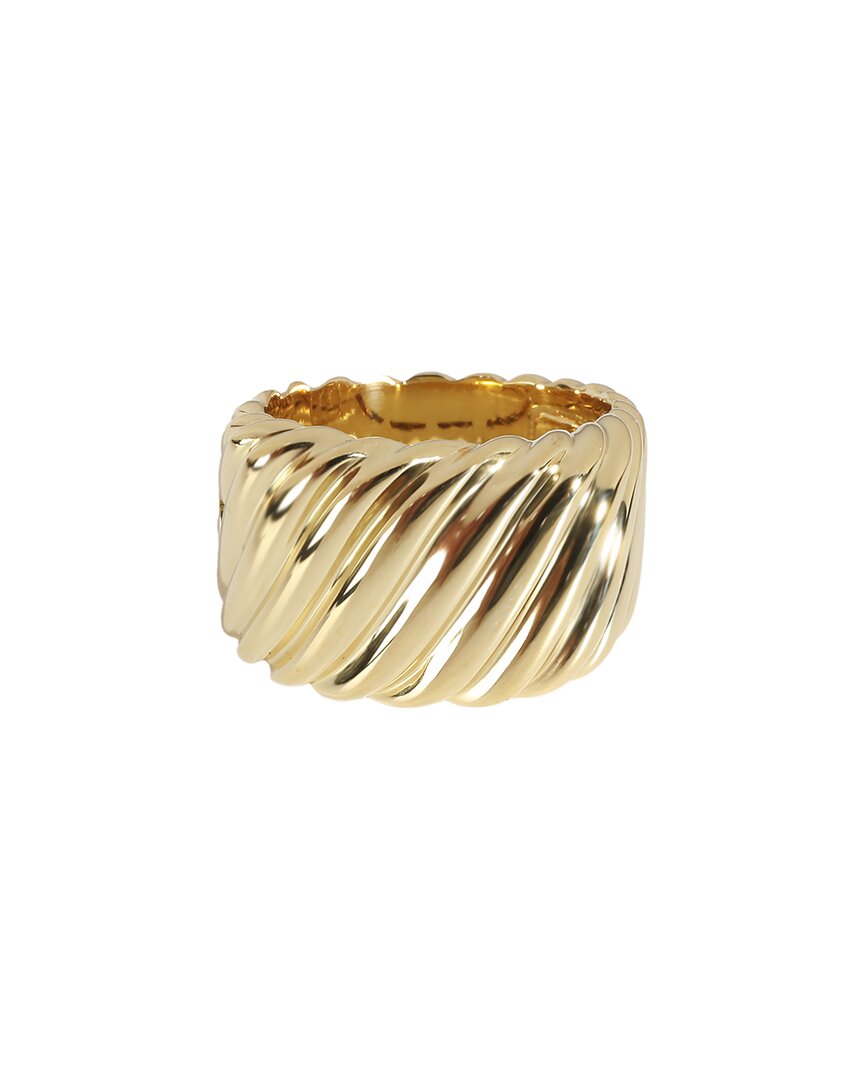 David Yurman Sculpted Cable 18k Ring (authentic Pre-loved) In Gold
