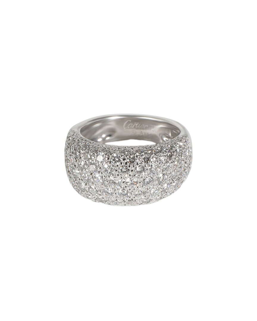 Cartier Vintage 18k 7.00 Ct. Tw. Diamond Ring (authentic Pre-loved) In Metallic