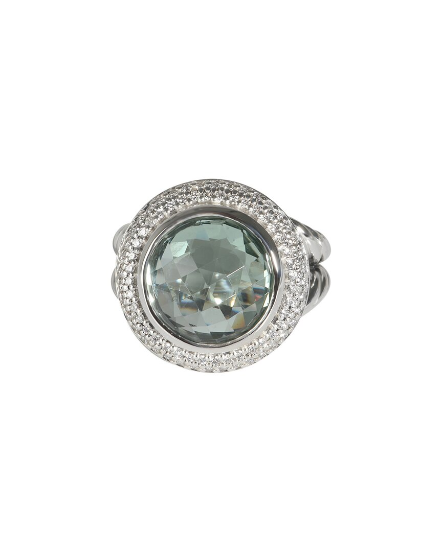 David Yurman Cerise Silver 1.50 Ct. Tw. Diamond Ring (authentic Pre-loved) In Metallic