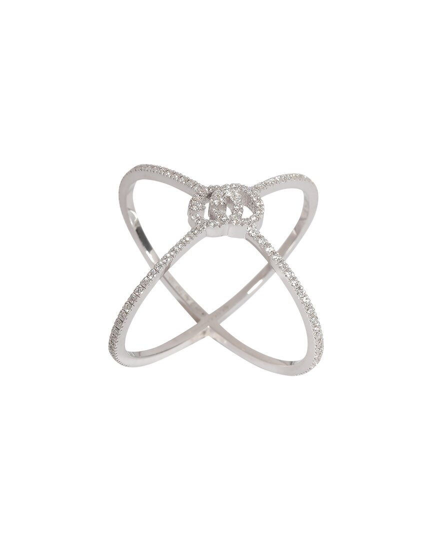 Gucci Running Gg 18k 0.60 Ct. Tw. Diamond Ring (authentic Pre-loved) In Metallic