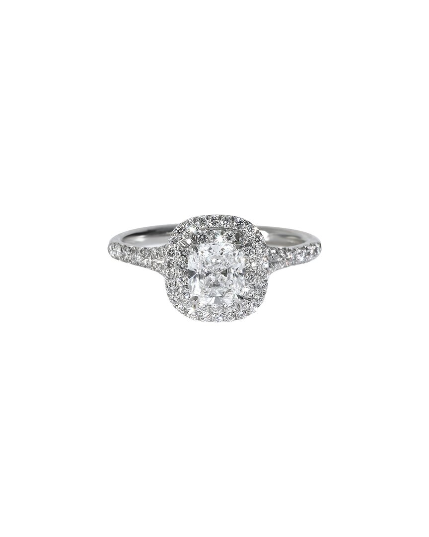 Tiffany & Co . Soleste Platinum 0.70 Ct. Tw. Diamond Engagement Ring (authentic Pre-loved) In Metallic
