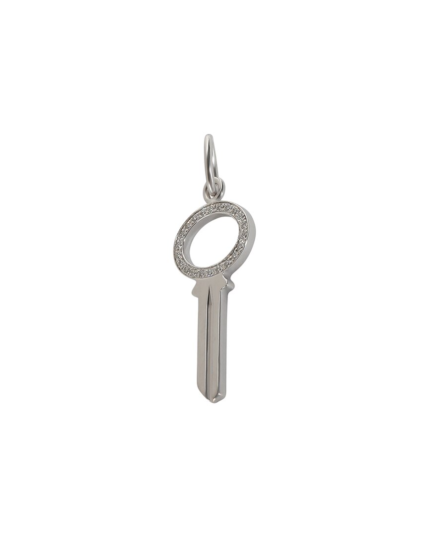 Tiffany & Co . Keys 18k 0.10 Ct. Tw. Diamond Pendant (authentic Pre-loved)