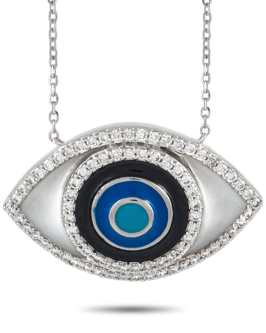 Diamond Select Cuts 14k 0.40 Ct. Tw. Diamond Evil Eye Pendant Necklace
