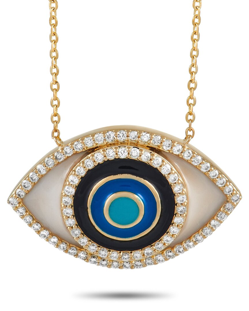 Diamond Select Cuts 14k 0.40 Ct. Tw. Diamond Evil Eye Necklace