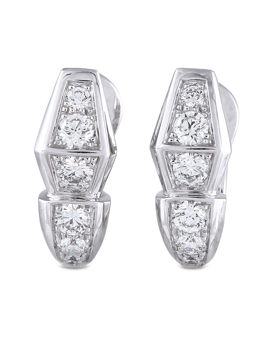 Bulgari 18k 1.52 Ct. Tw. Diamond Earring (authentic Pre-loved) In Metallic