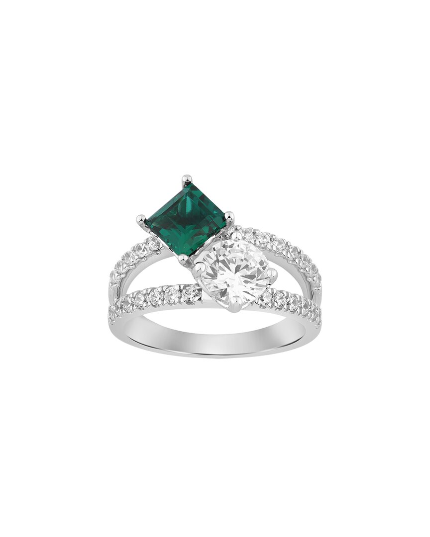 Brilliant Bloom 14k 2.40 Ct. Tw. Lab-grown Diamond & Emerald Ring