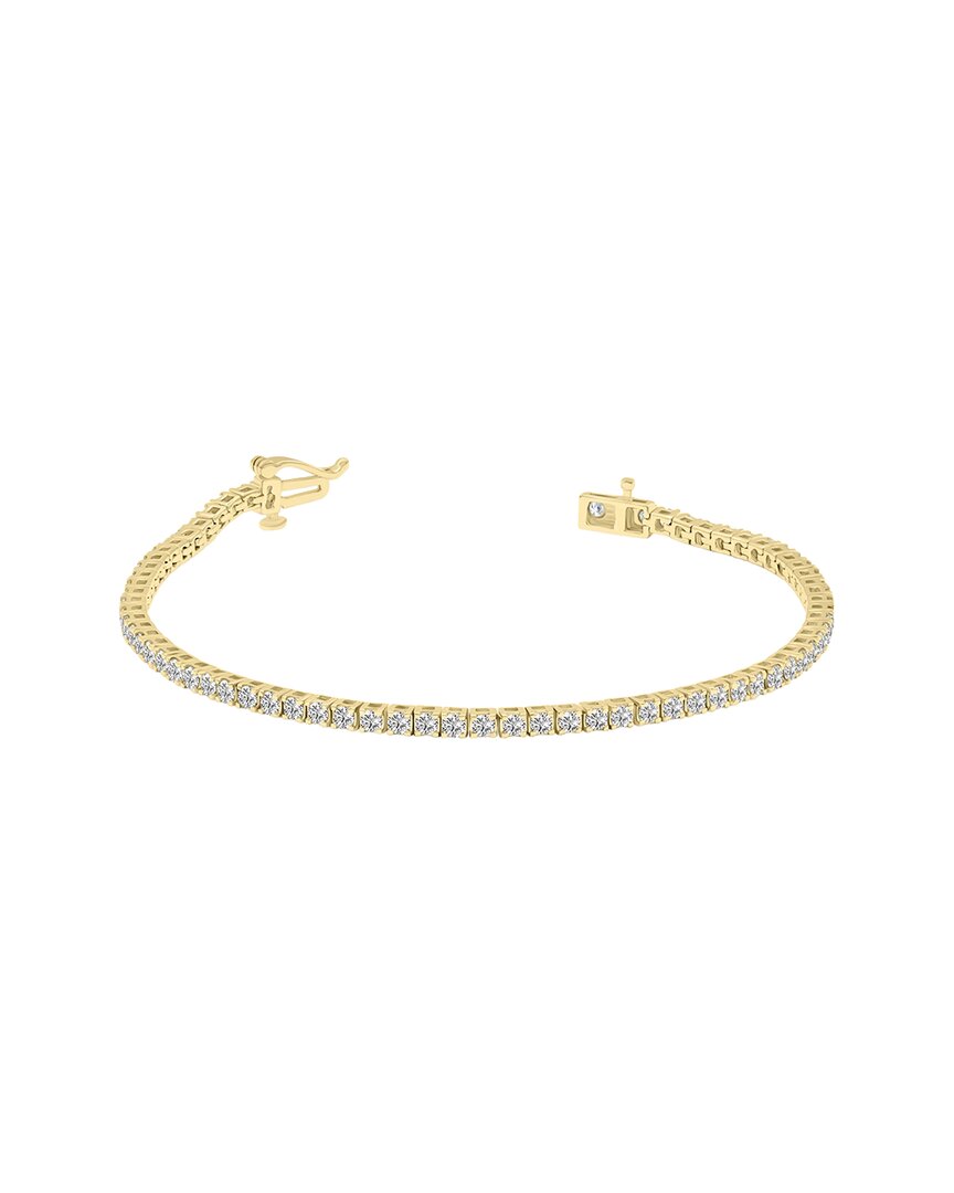 Lab Grown Diamonds 14k 4.00 Ct. Tw. Lab Grown Diamond Tennis Bracelet In Gold