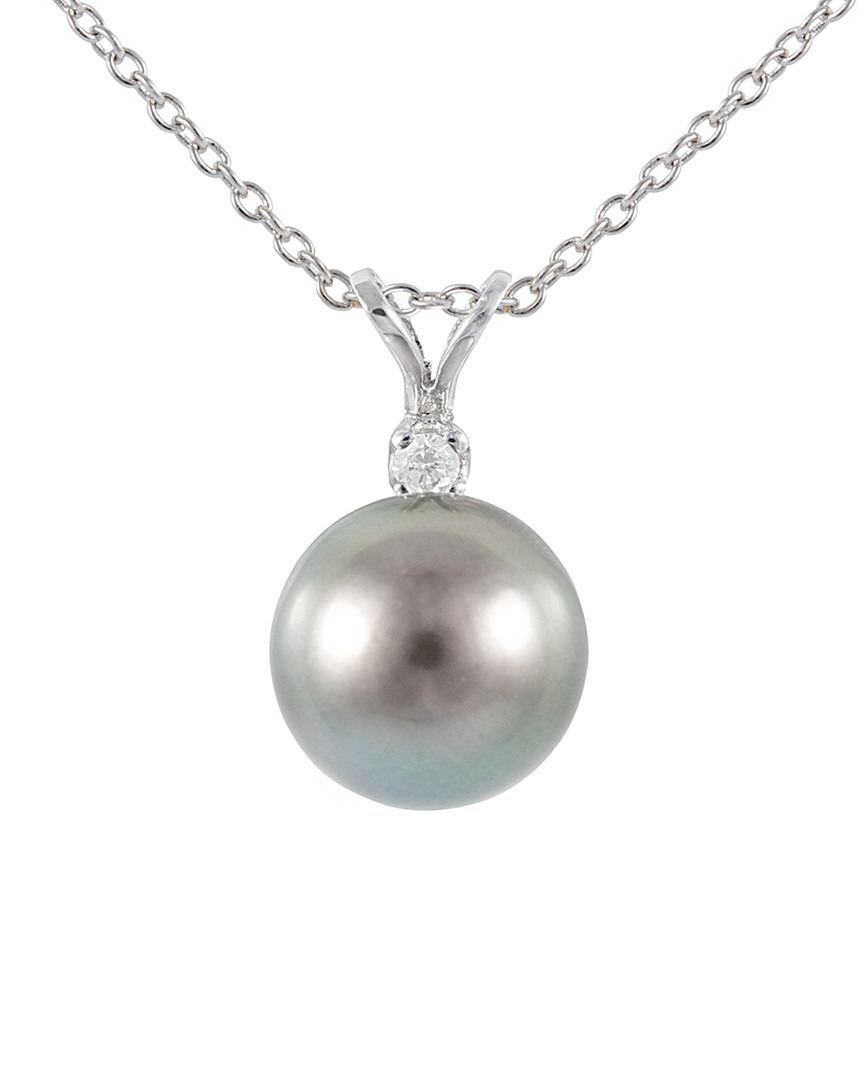Splendid Pearls 14k Diamond & Pearl Necklace