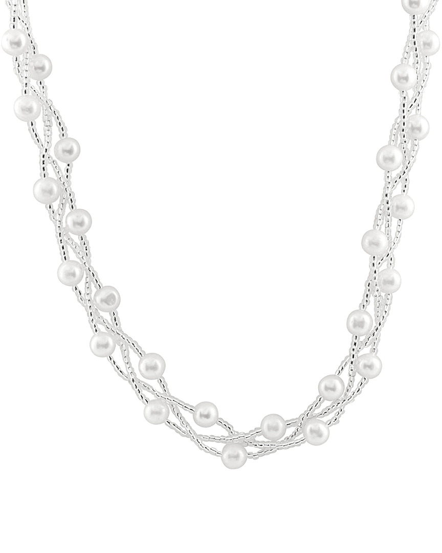 Splendid Pearls Silver 6-7mm Freshwater Pearl Necklace