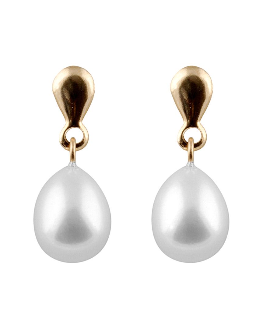 Splendid Pearls 14k 8-8.5mm Freshwater Pearl Drop Earrings