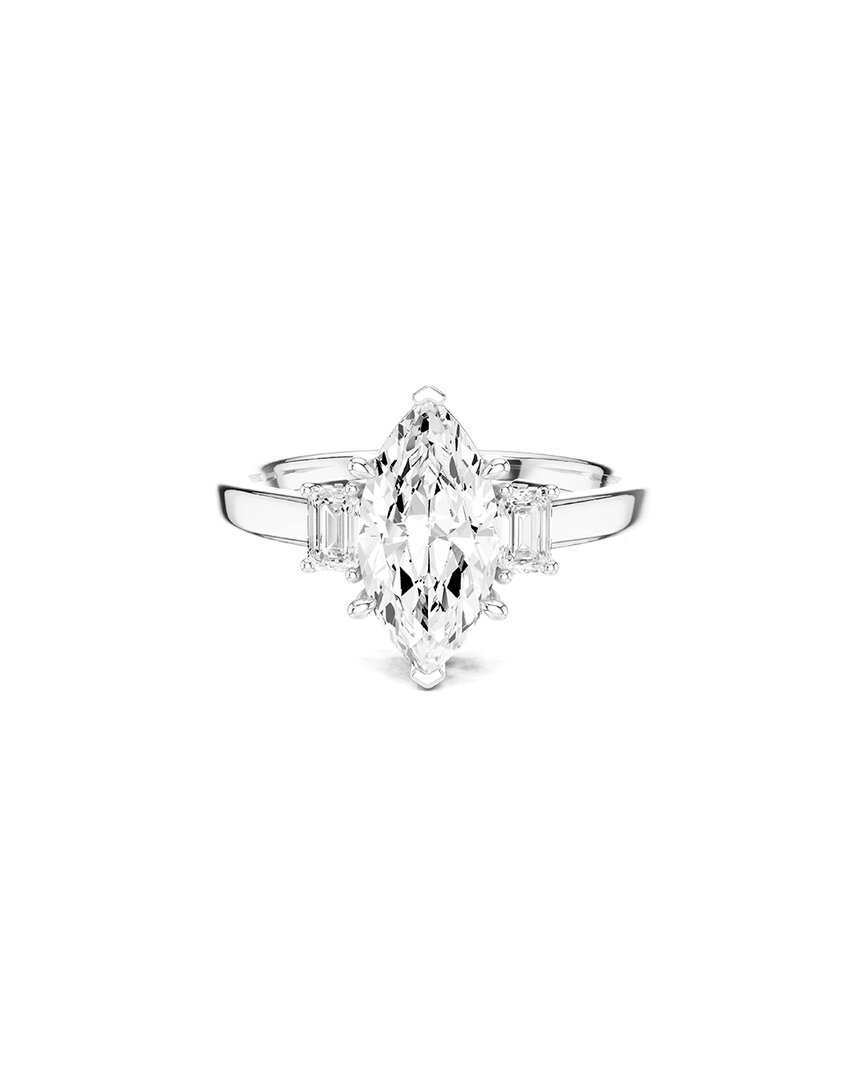 Lab Grown Diamonds Amairah 14k 1.75 Ct. Tw. Lab-grown Diamond 3 Stone Ring In Metallic