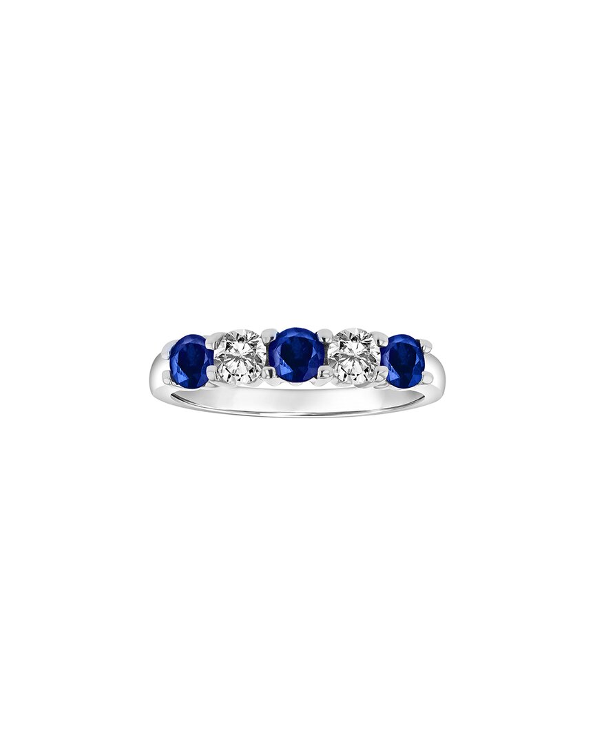 Levaron 14k 1.11 Ct. Tw. Diamond & Ruby Stackable Ring In Red