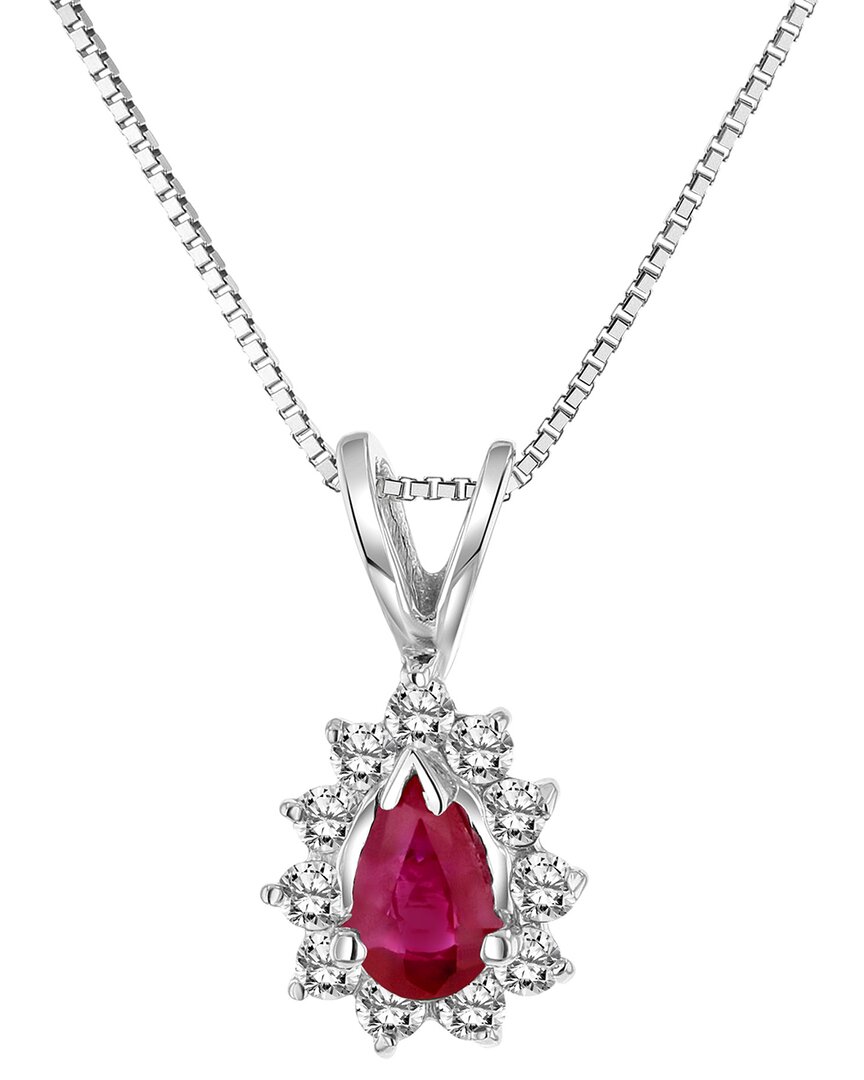 Levaron 14k 0.15 Ct. Tw. Diamond Necklace In Pink