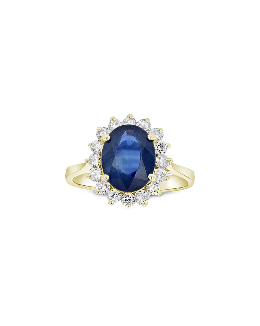 Levaron 14k 3.60 Ct. Tw. Diamond & Sapphire Ring In Blue