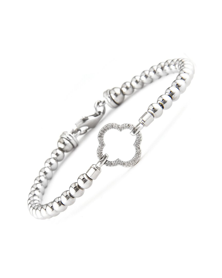 Diamond Select Cuts Silver 0.07 Ct. Tw. Diamond Bangle Bracelet