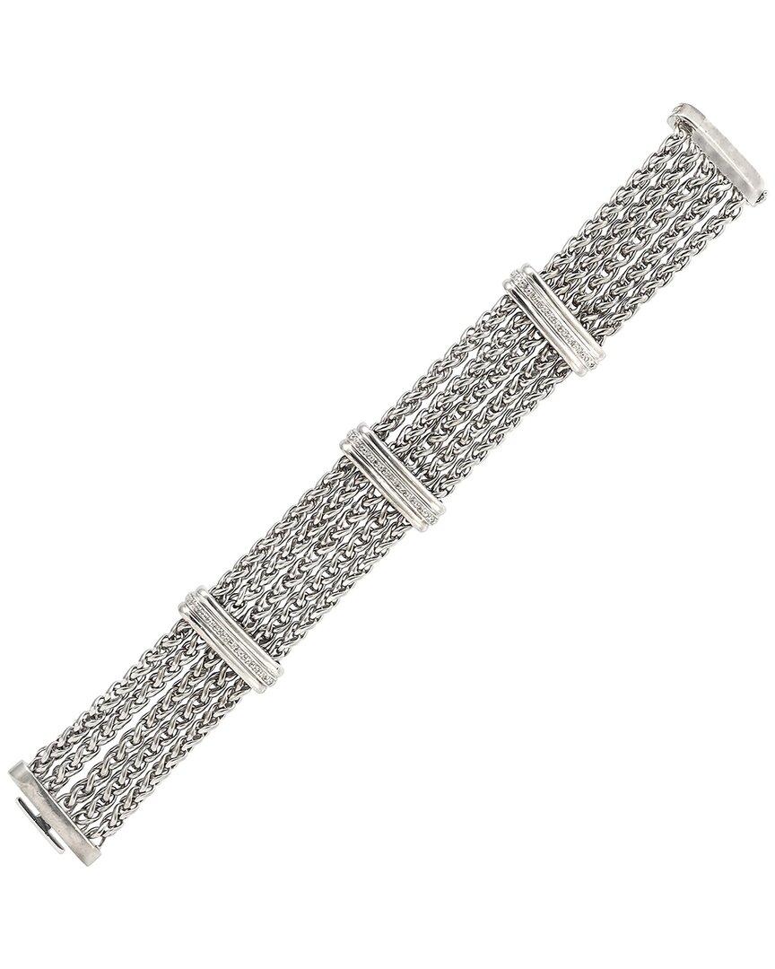 Diamond Select Cuts Silver 0.11 Ct. Tw. Diamond Bracelet