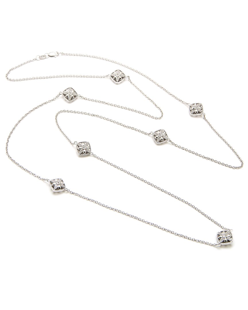 Diamond Select Cuts Silver 0.12 Ct. Tw. Diamond By The Yard Necklace