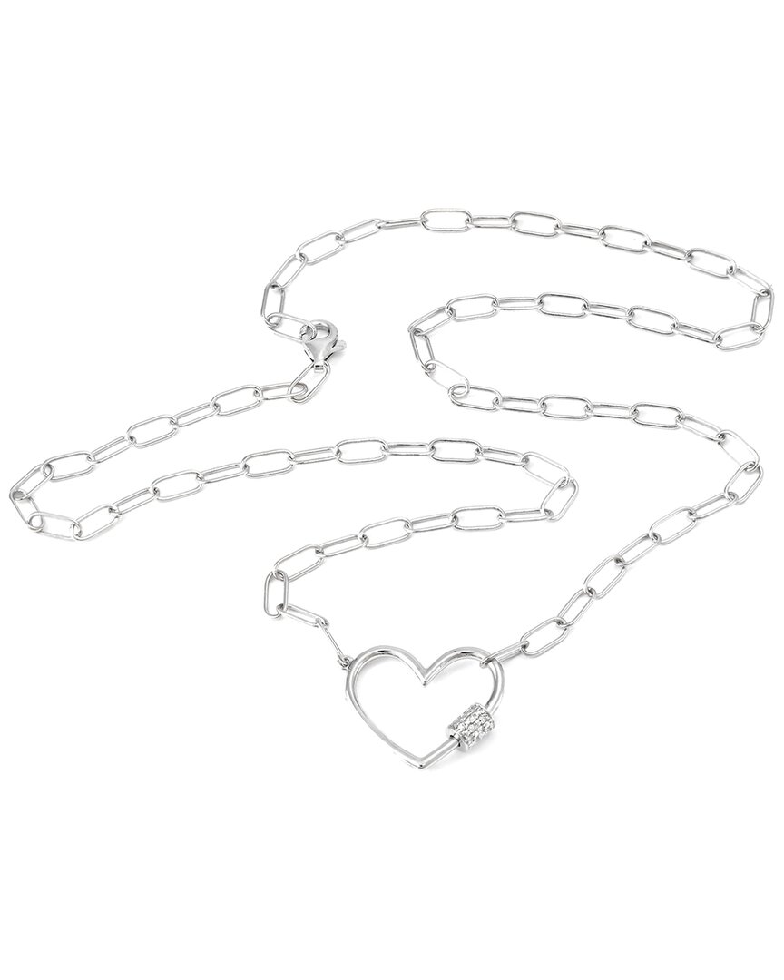 Diamond Select Cuts Silver Diamond Heart Necklace