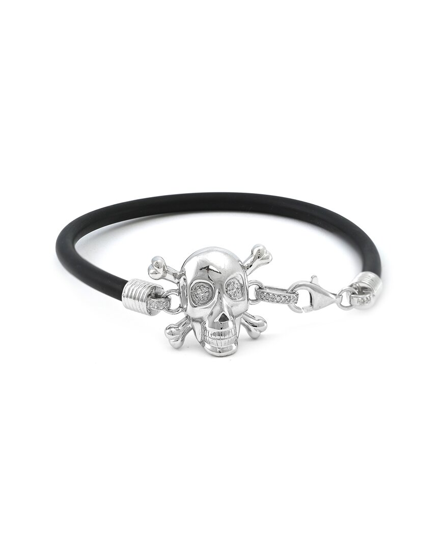 Diamond Select Cuts Silver Diamond Skull Bracelet