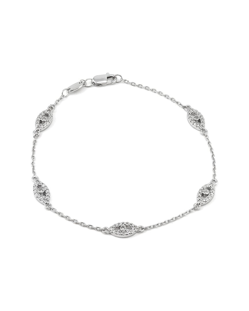 Diamond Select Cuts Silver 0.06 Ct. Tw. Diamond Bracelet