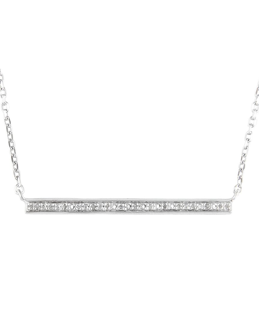 Diamond Select Cuts Silver Diamond Bar Necklace
