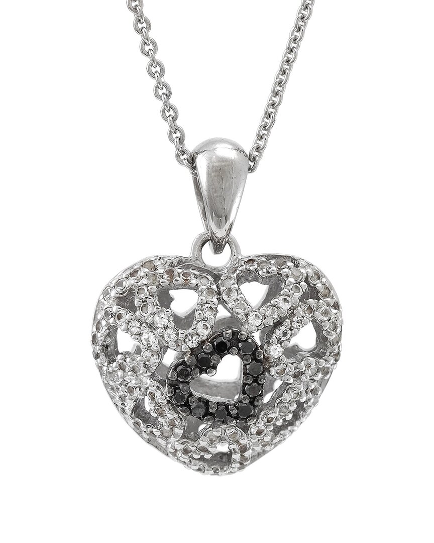 Diamond Select Cuts Silver 0.62 Ct. Tw. Diamond & White Topaz Necklace
