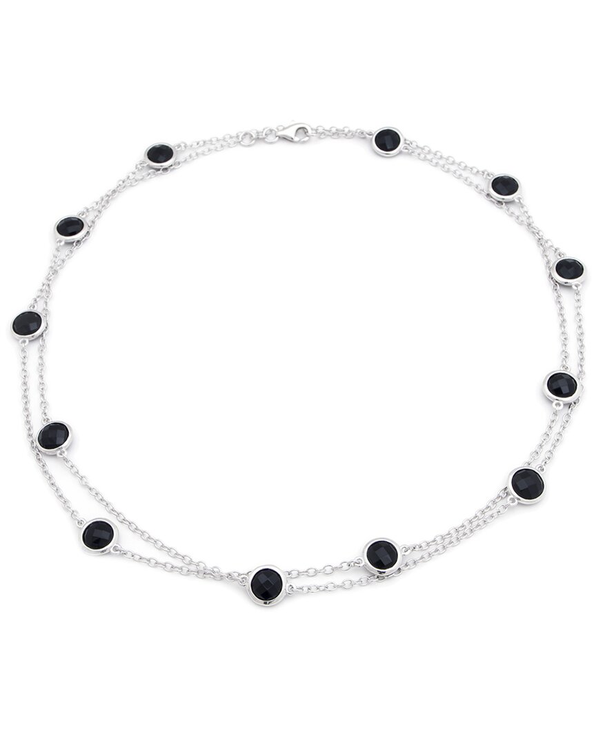 Shop Gemstones Silver Diamond Necklace