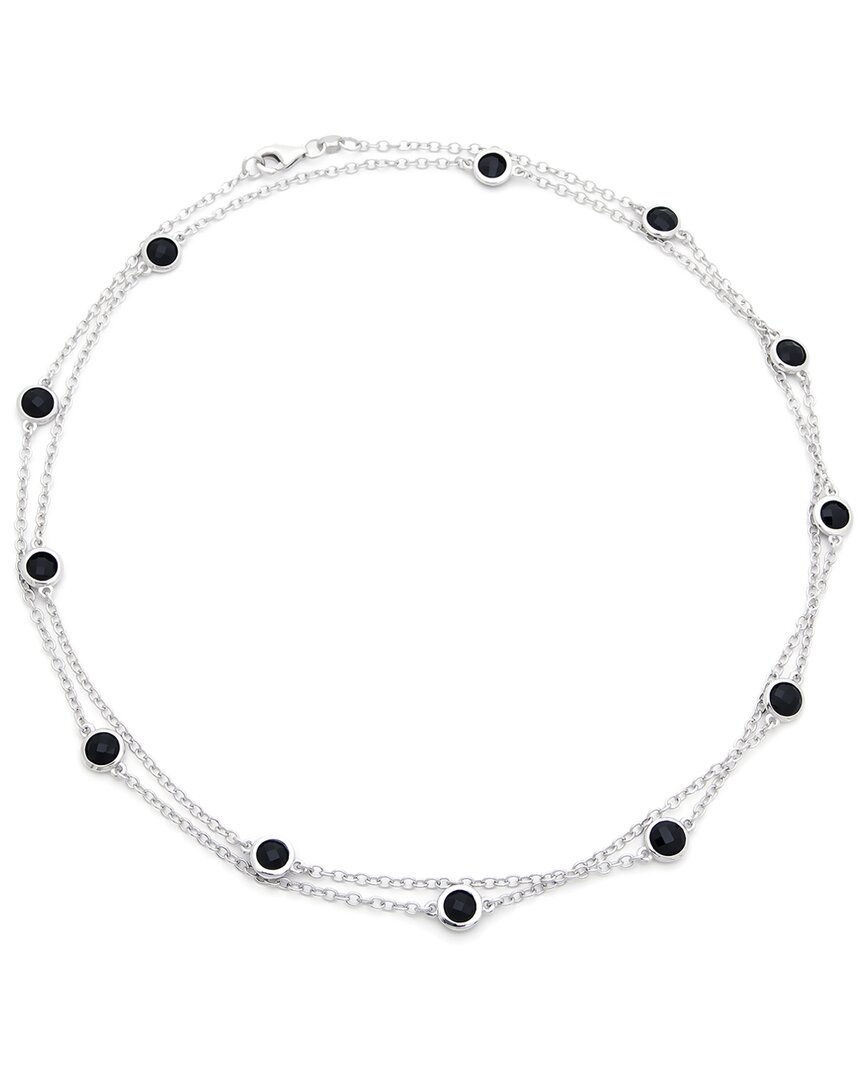 Shop Gemstones Silver Diamond Necklace