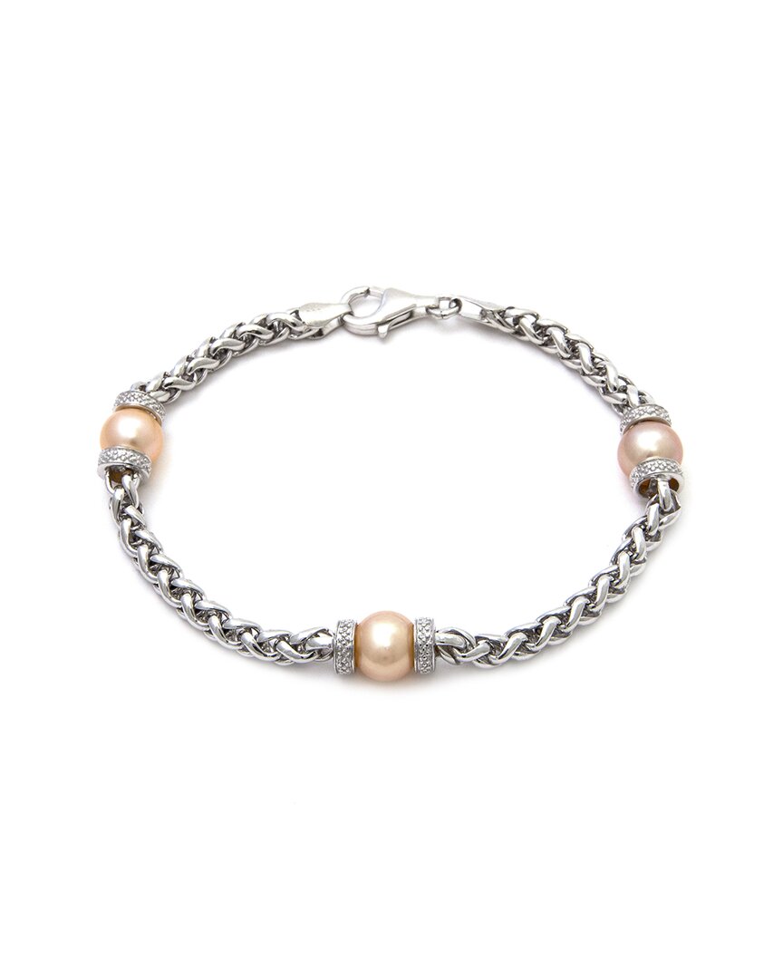 Pearls Silver Pearl Bracelet In Metallic
