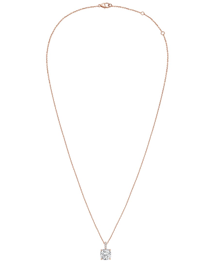Diana M Lab Grown Diamonds Diana M. 14k Rose Gold 4.00 Ct. Tw. Lab-grown Diamond Pendant Necklace