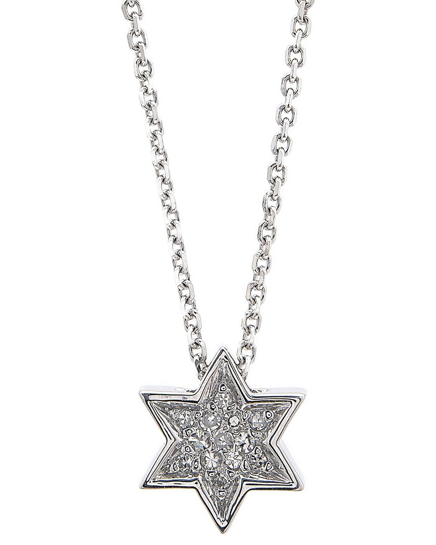 Diamond Select Cuts 0.06 Ct. Tw. Diamond Silver Necklace In Silver