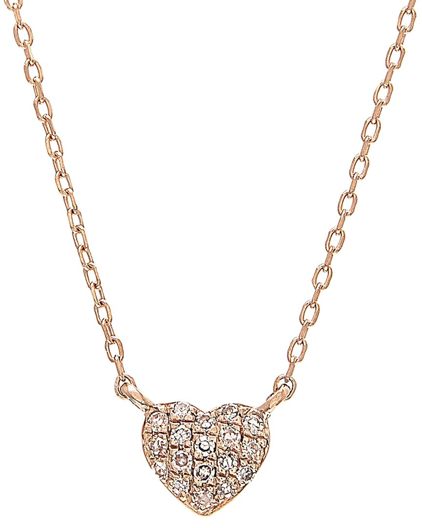 Diamond Select Cuts 0.05 Ct. Tw. Diamond 14k Rose Gold Necklace In Gold