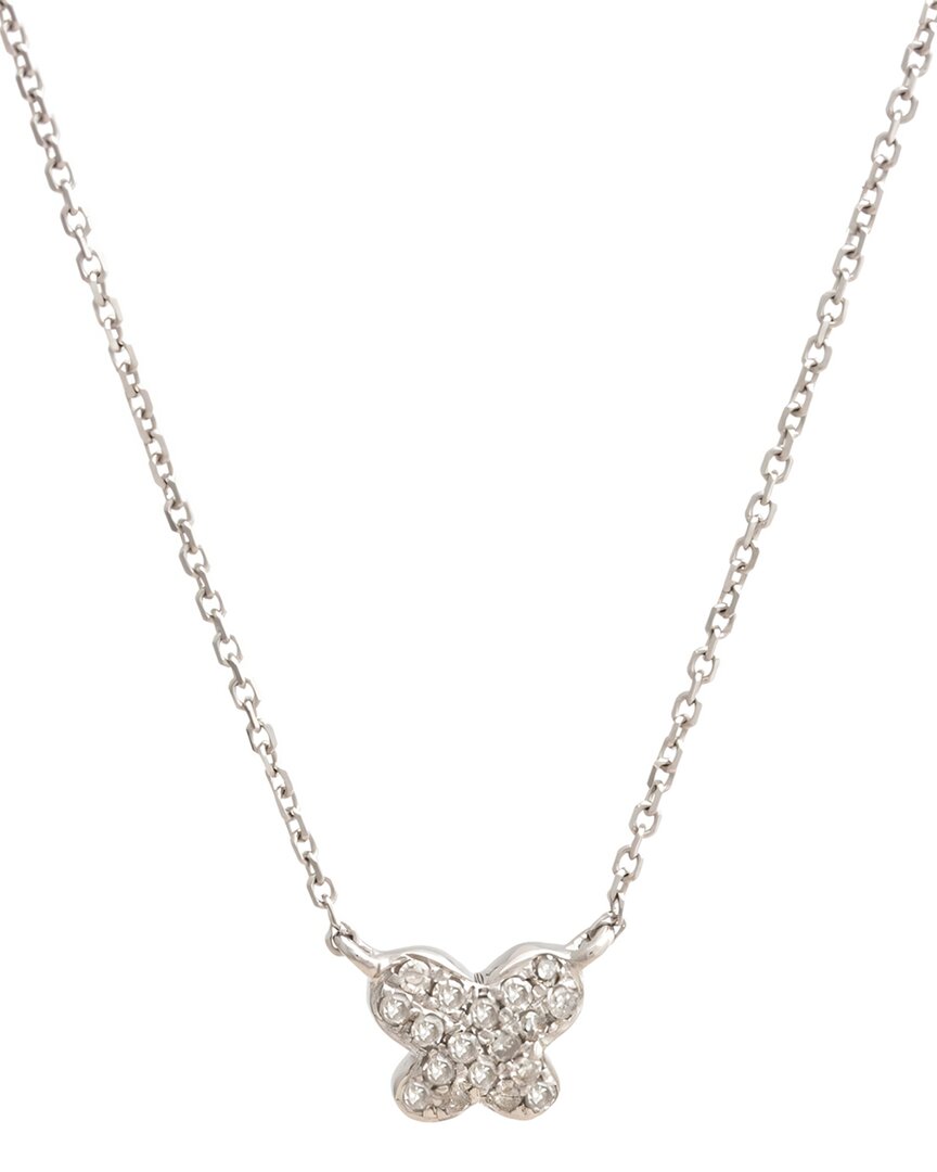 Diamond Select Cuts 0.06 Ct. Tw. Diamond 14k Necklace In Silver