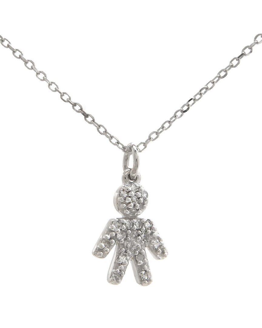 Diamond Select Cuts 0.06 Ct. Tw. Diamond 14k Necklace In Metallic