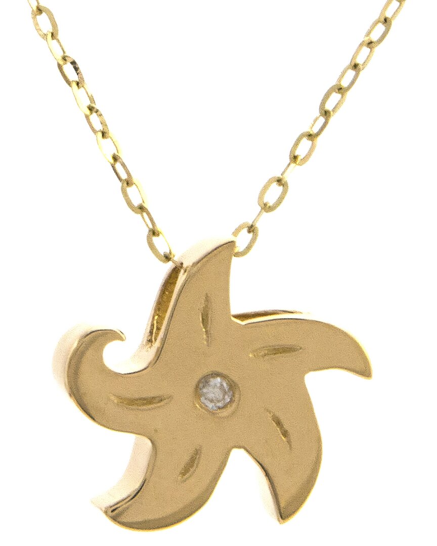 Diamond Select Cuts 0.01 Ct. Tw. Diamond 14k Necklace In Gold