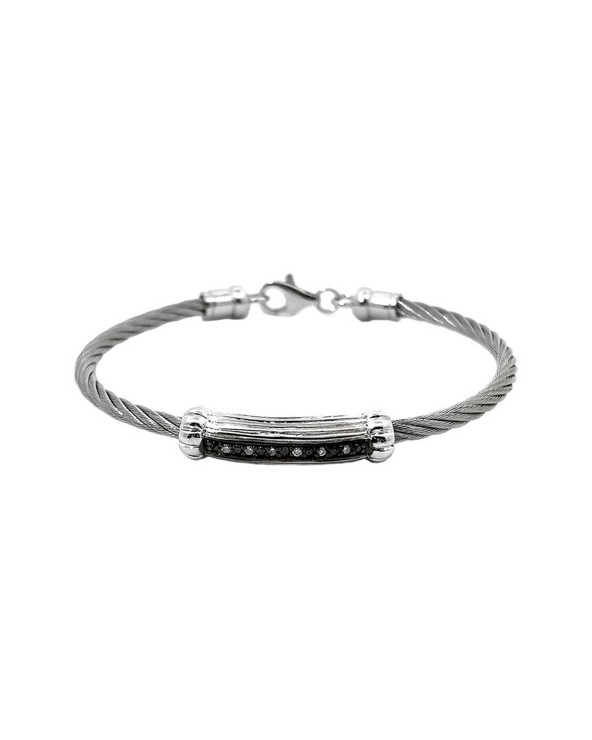 Diamond Select Cuts 0.14 Ct. Tw. Diamond Silver Bracelet In Metallic