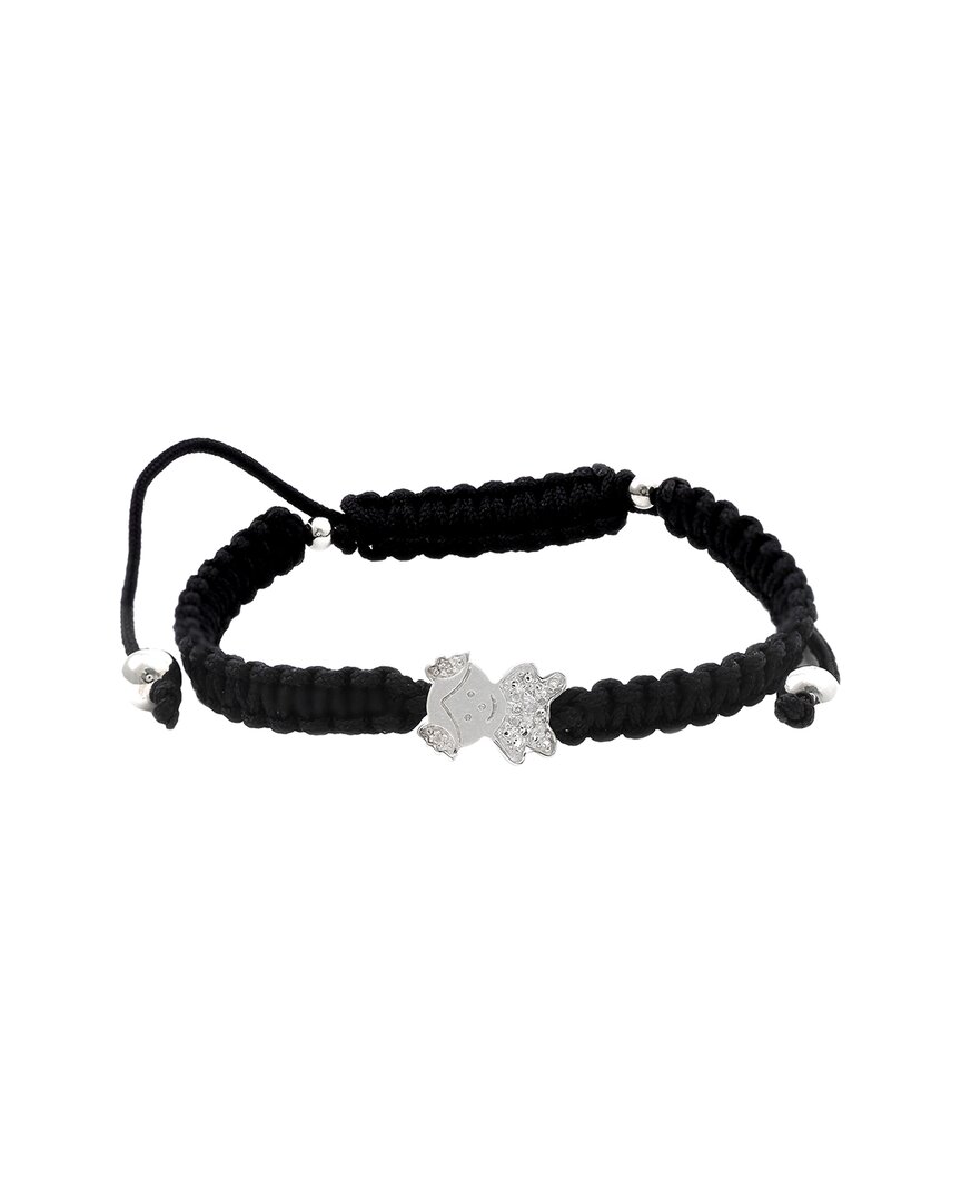 Diamond Select Cuts 0.03 Ct. Tw. Diamond Silver Bracelet In Black