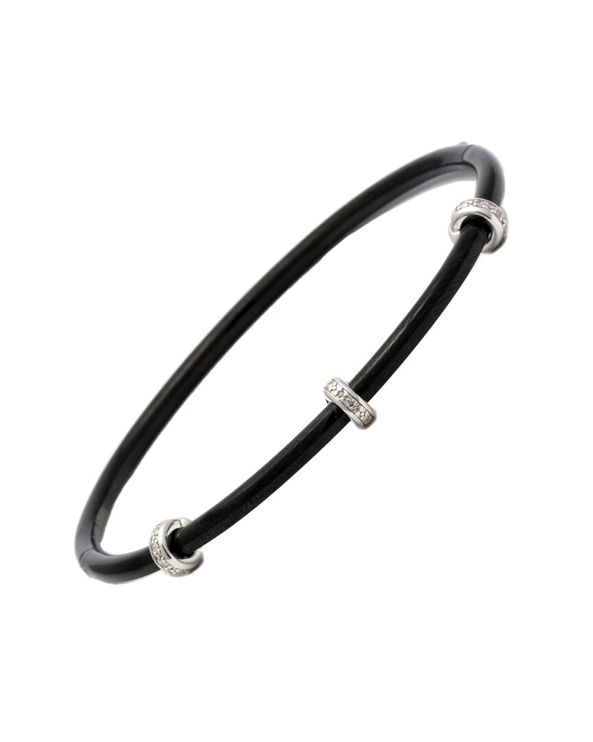 Diamond Select Cuts 0.05 Ct. Tw. Diamond Silver Bangle