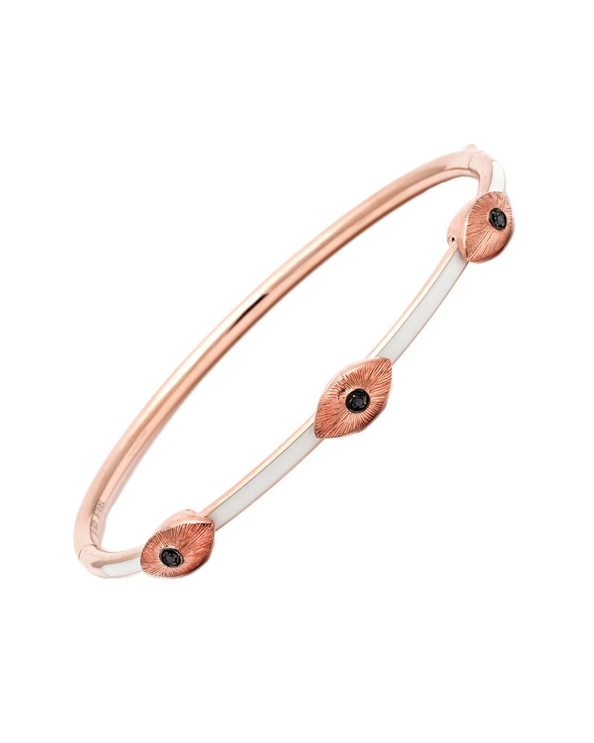 Diamond Select Cuts 0.04 Ct. Tw. Diamond Silver Bangle In Gold