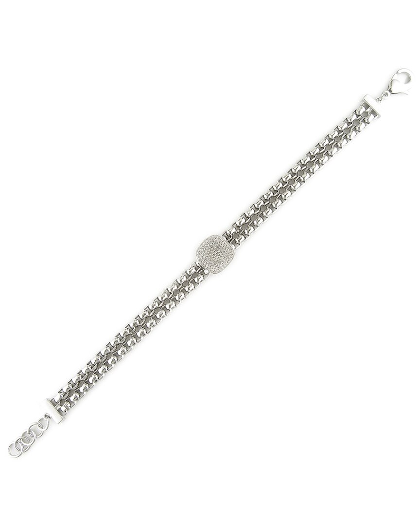 Diamond Select Cuts 0.10 Ct. Tw. Diamond Silver Bracelet In Metallic