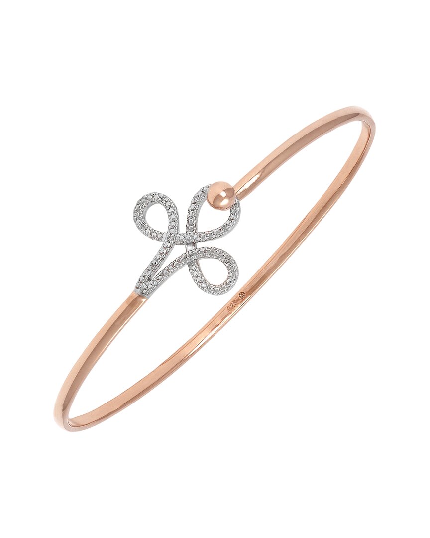 Diamond Select Cuts 0.05 Ct. Tw. Diamond Silver Bangle In Gold