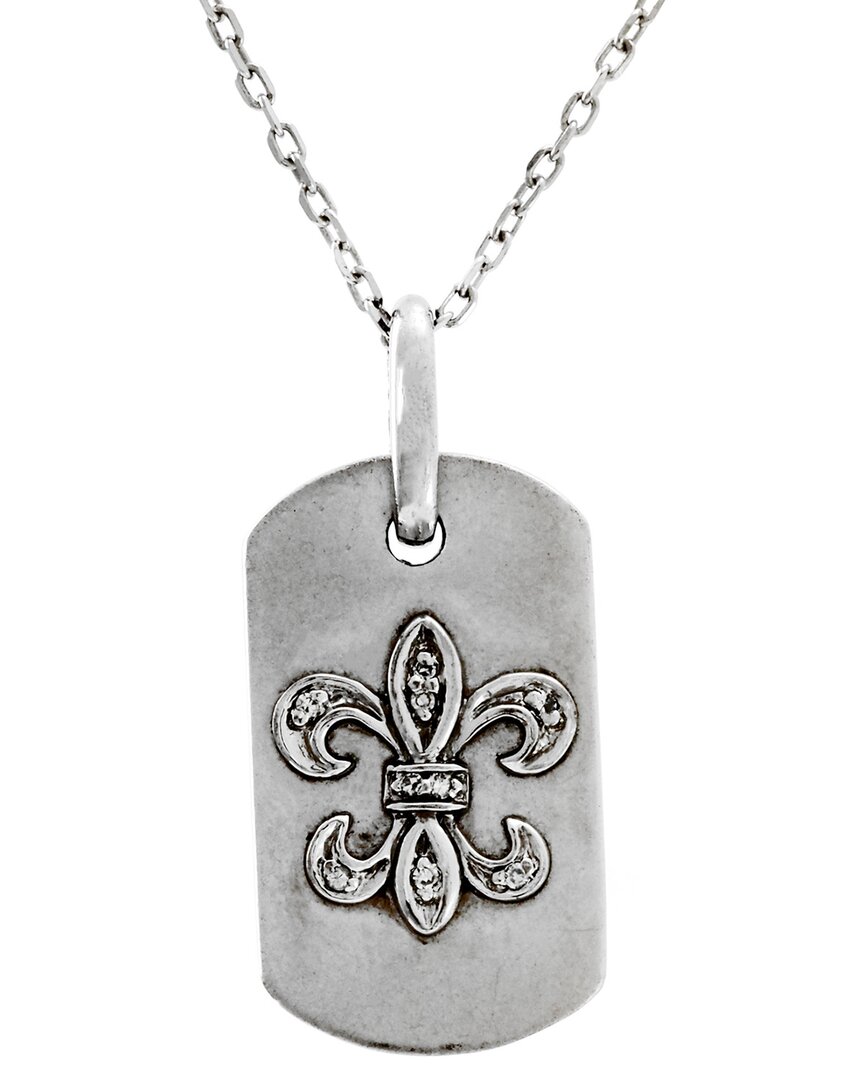 Diamond Select Cuts 0.03 Ct. Tw. Diamond Silver Necklace In Metallic