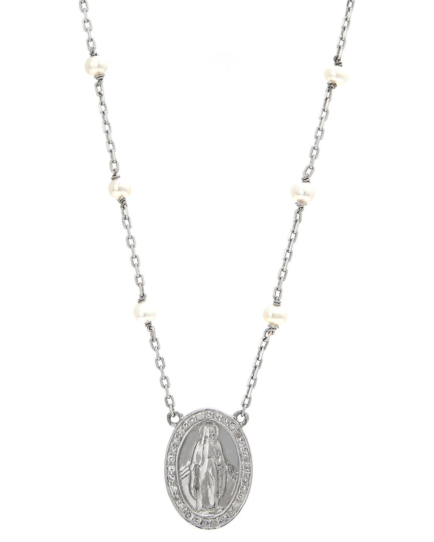 Diamond Select Cuts 0.10 Ct. Tw. Diamond Silver Necklace In Metallic