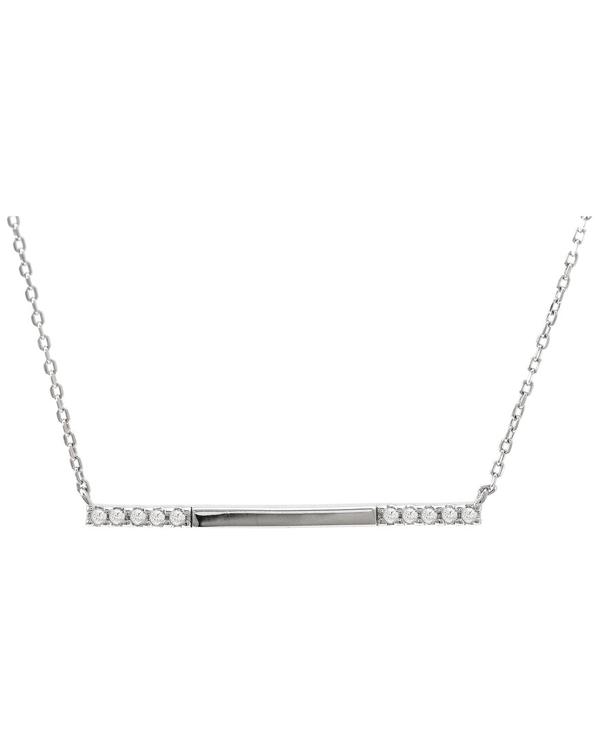 Diamond Select Cuts 0.06 Ct. Tw. Diamond Silver Necklace In Metallic