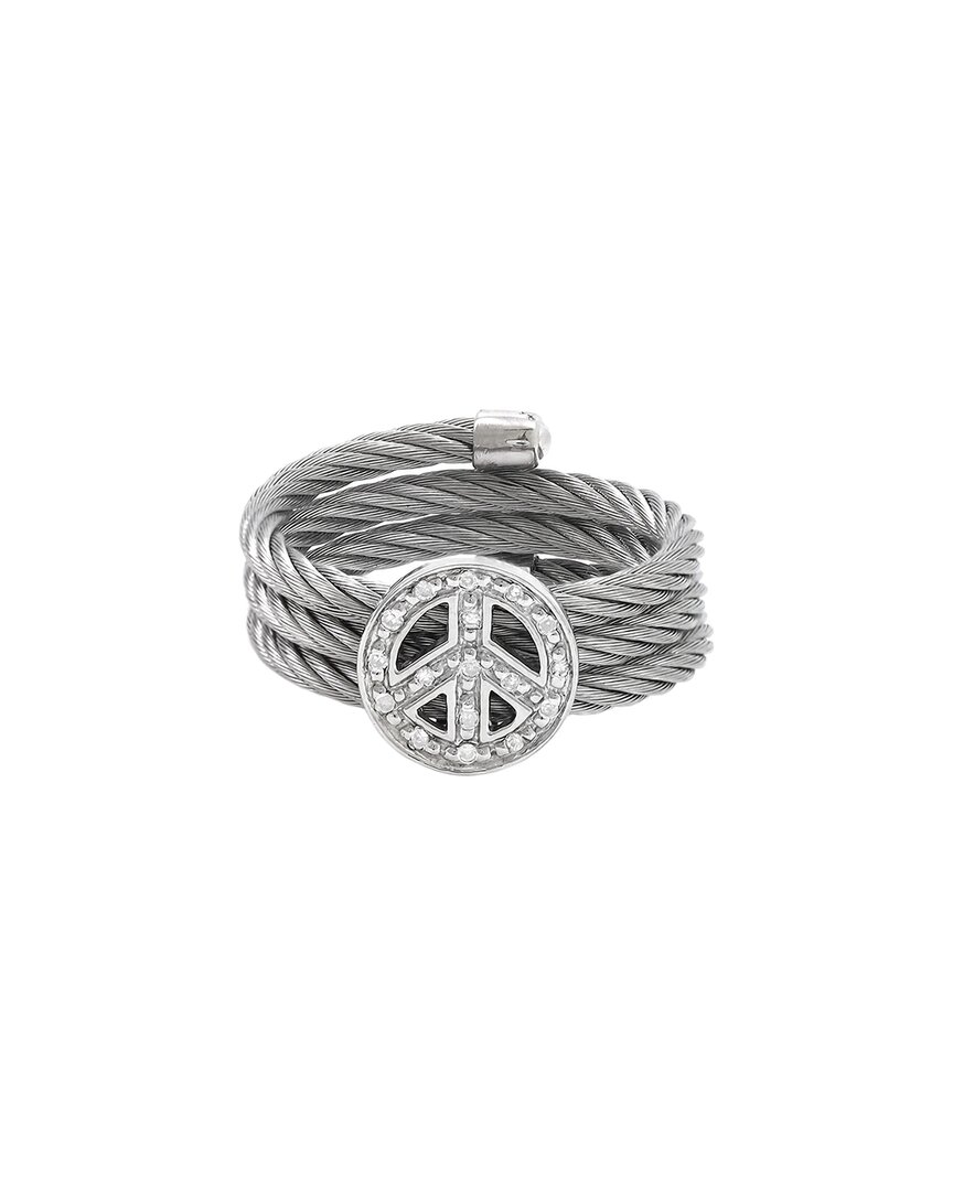 Diamond Select Cuts 0.05 Ct. Tw. Diamond Silver Ring In Metallic