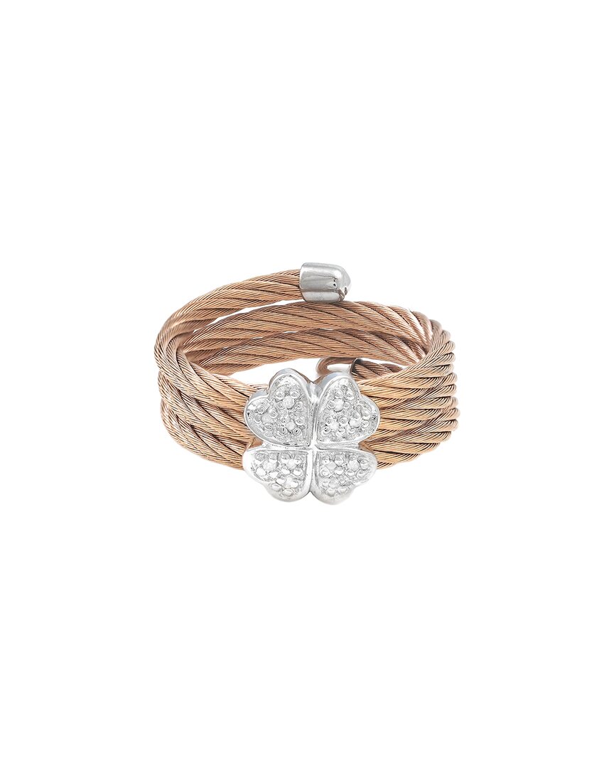 Diamond Select Cuts 0.05 Ct. Tw. Diamond Silver Ring In Gold