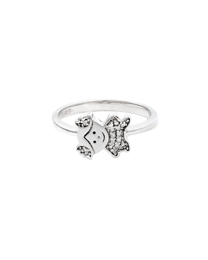 Diamond Select Cuts 0.03 Ct. Tw. Diamond Silver Ring In Metallic
