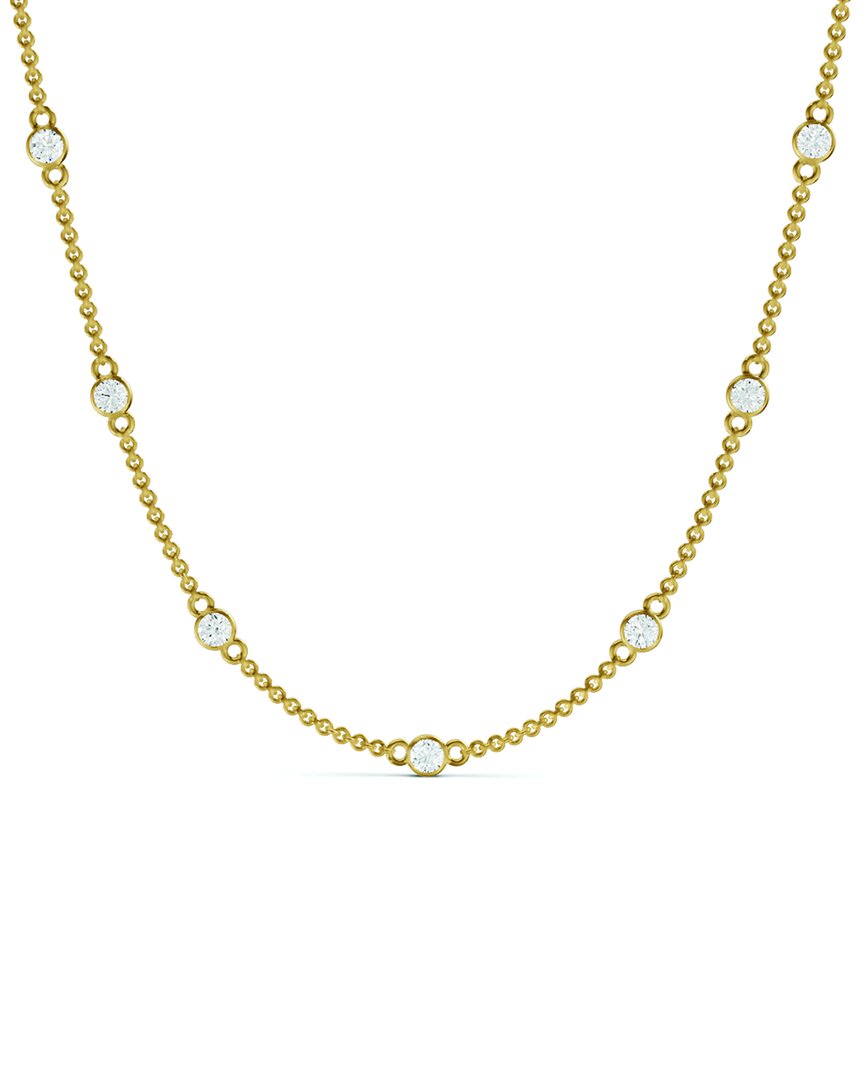 Lab Grown Diamonds 14k 0.25 Ct. Tw. Lab-grown Diamond Station Necklace In Gold